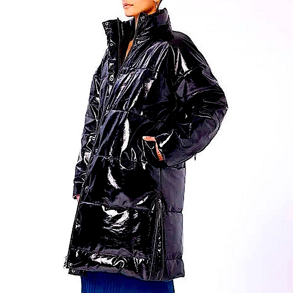 Revolve LITA By Ciara Patent Leather Knee Length Coat Oversized Size Various NWT